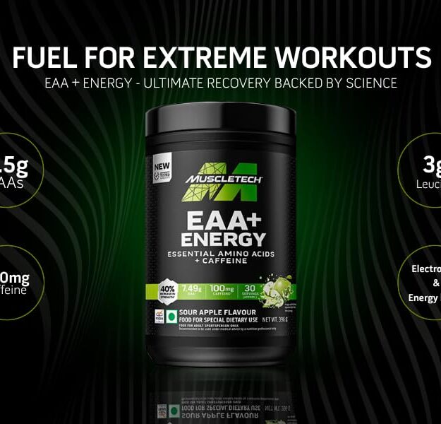 MuscleTech Eaa + Energy | Essential Amino Acids + 100Mg Caffeine