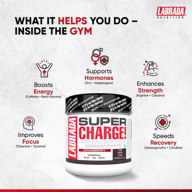 Labrada SUPER CHARGE Pre-Workout 315gms