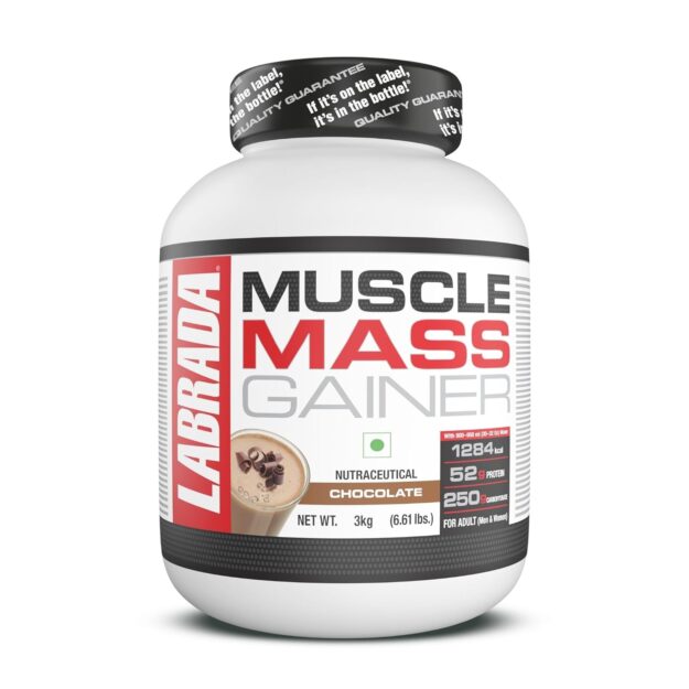 Labrada Muscle Mass Gainer Powder (Gain Weight, Post-Workout, 52g Protein